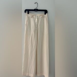 ABAETE 100% Wool‎ Cream Wide-Leg Trousers Pants size 4